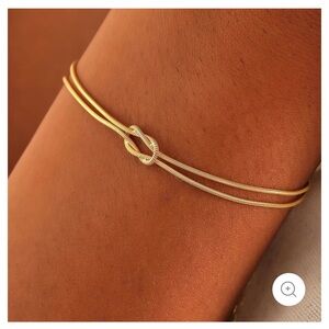 Soulin Jewellery Gold Knot Bracelet Mother Daughter